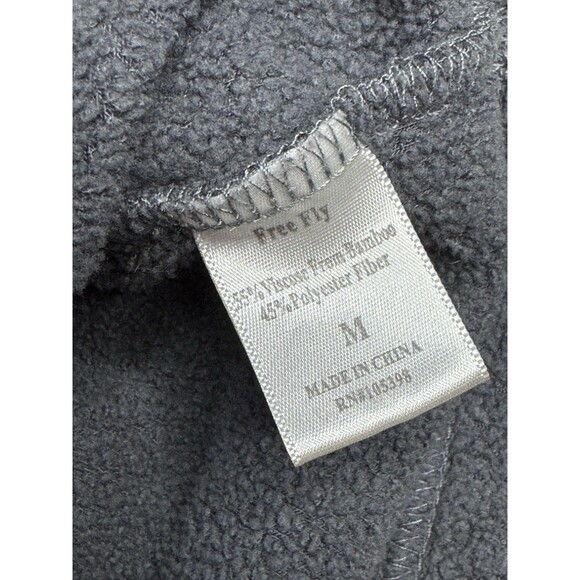 Free Fly Sweater Mens Medium Gray Snap Pullover Bamboo Fleece Long Sleeve - Picture 8 of 9